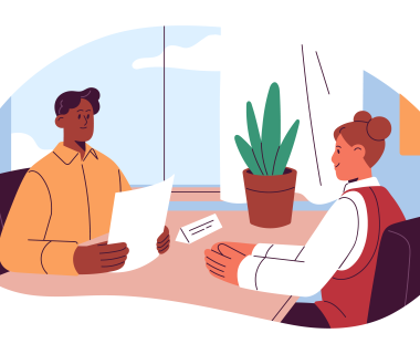 Blink uit op sollicitatiegesprek